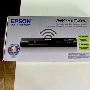 Epson - ES-60W Wireless Mobile Color Sheetfed Document Scanner - Black